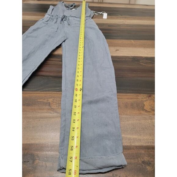 Young Fabulous & Broke Alex Linen Rayon Jumpsuit Solid Gray Drawstring Size S - Picture 6 of 12